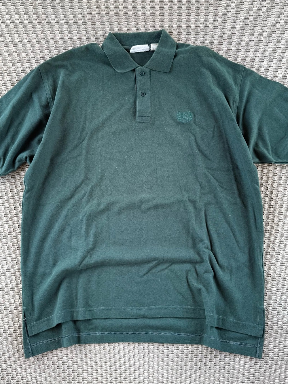 Vintage 90s activewear givenchy green polo tee tshirt top